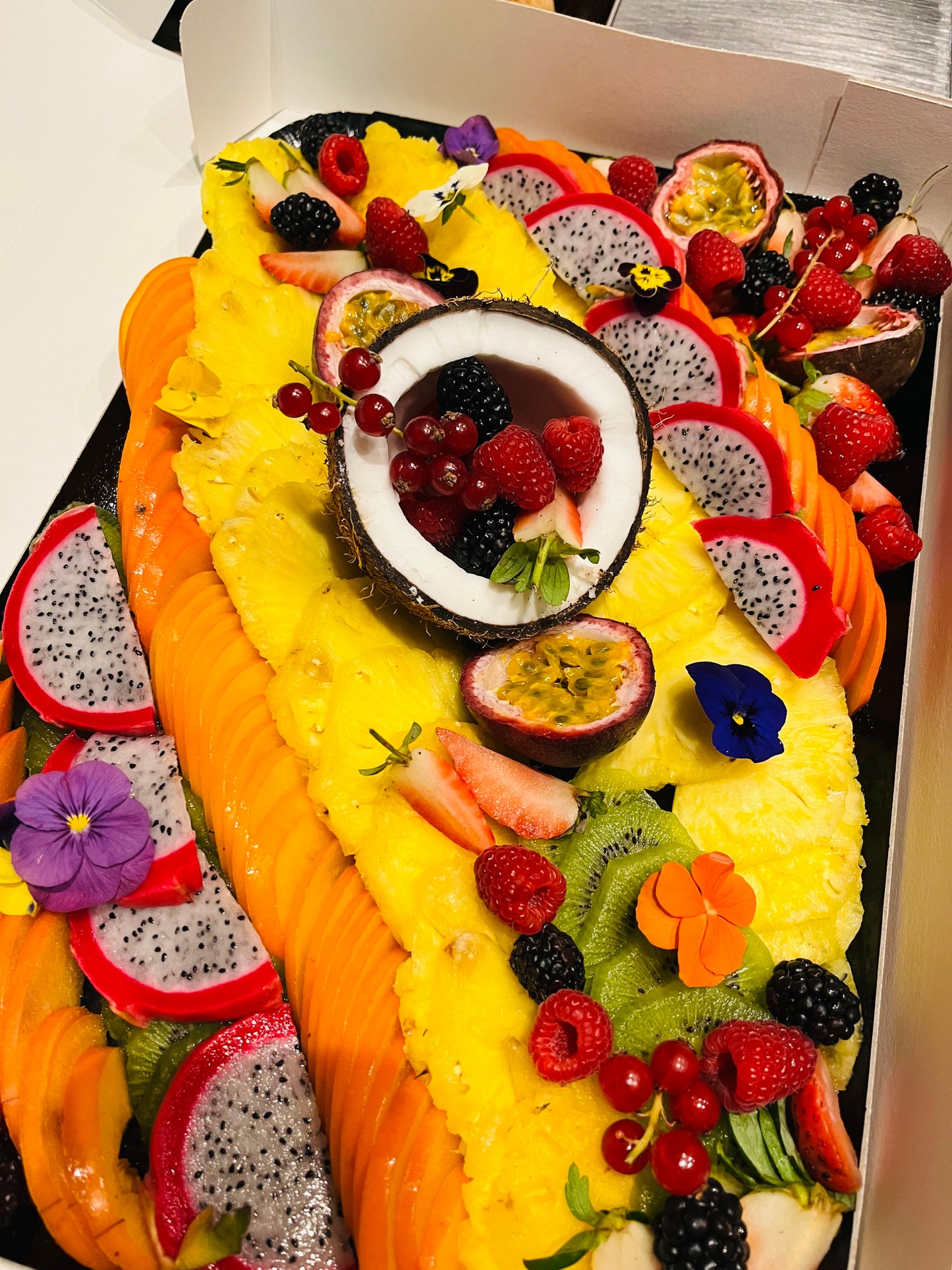 Plateau de fruits découpés