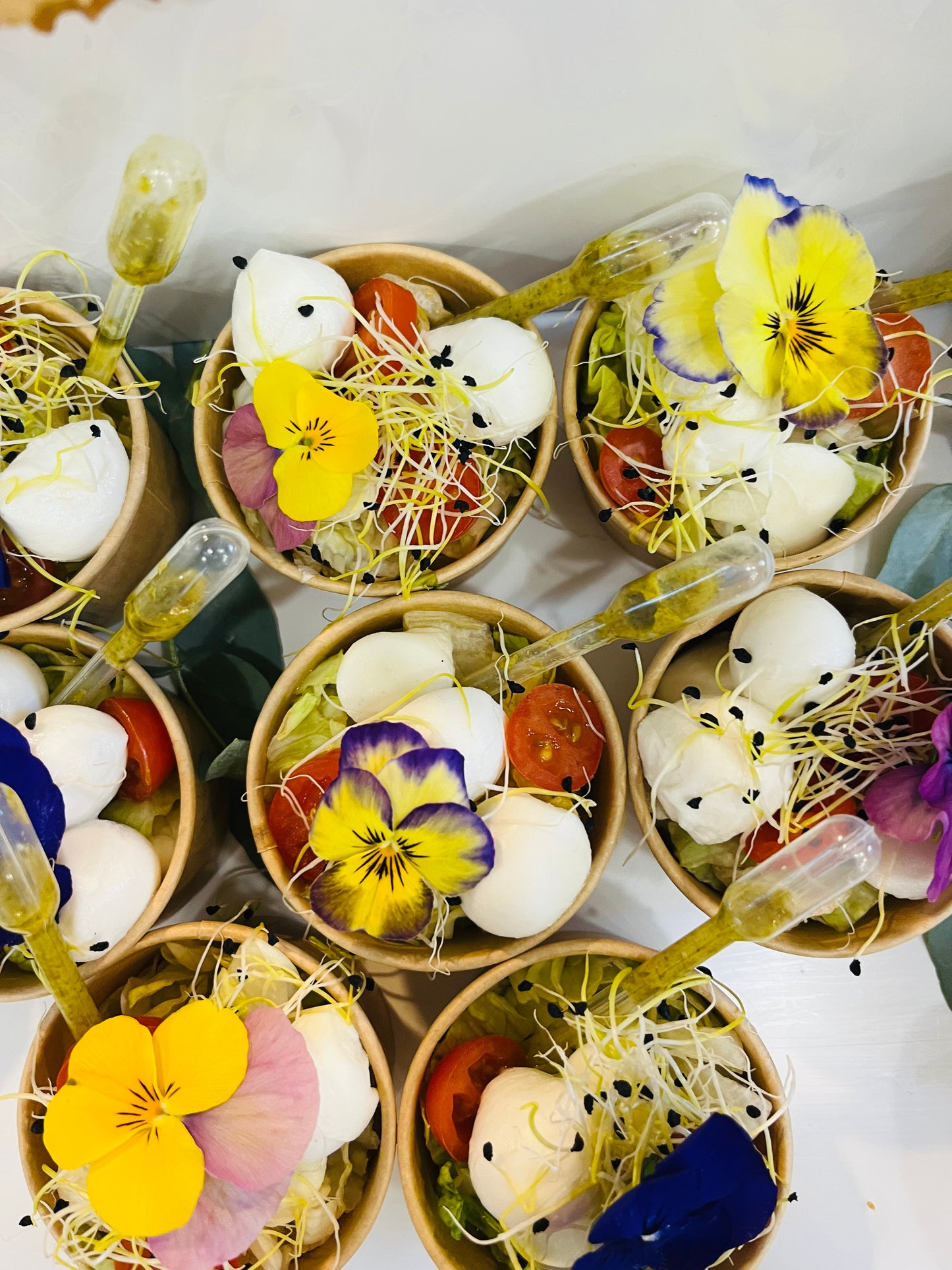 Verrine tomates mozzarella & pesto