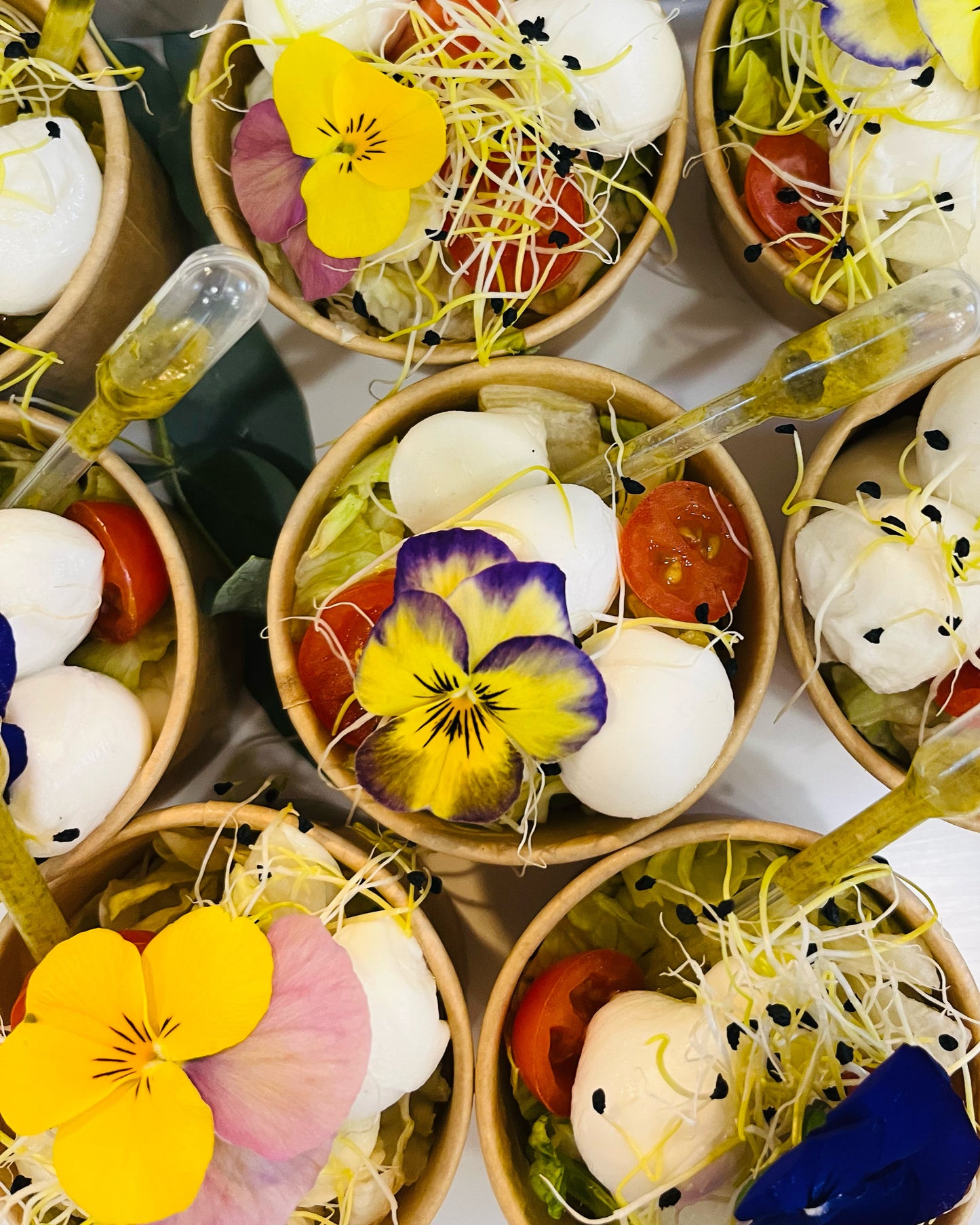 Verrine tomates mozzarella & pesto