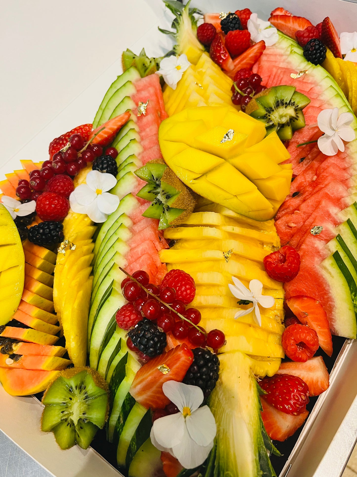 Plateau de fruits découpés