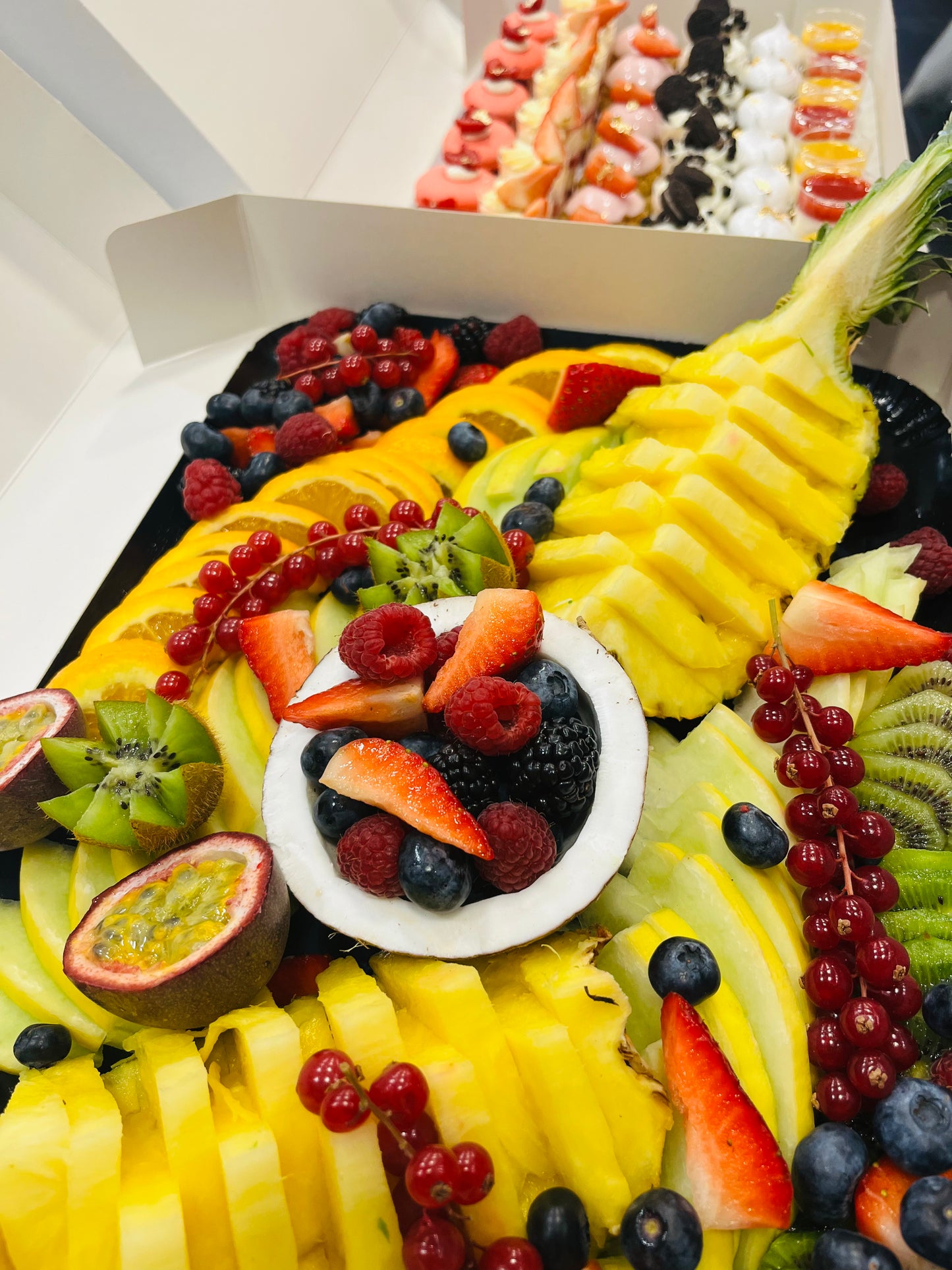 Plateau de fruits découpés