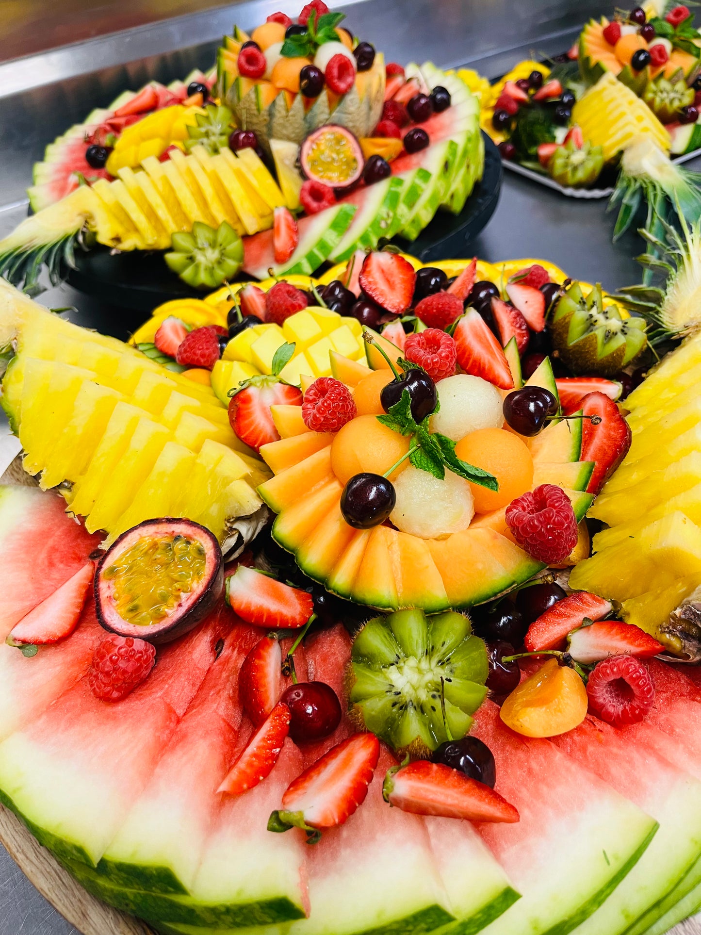 Plateau de fruits découpés