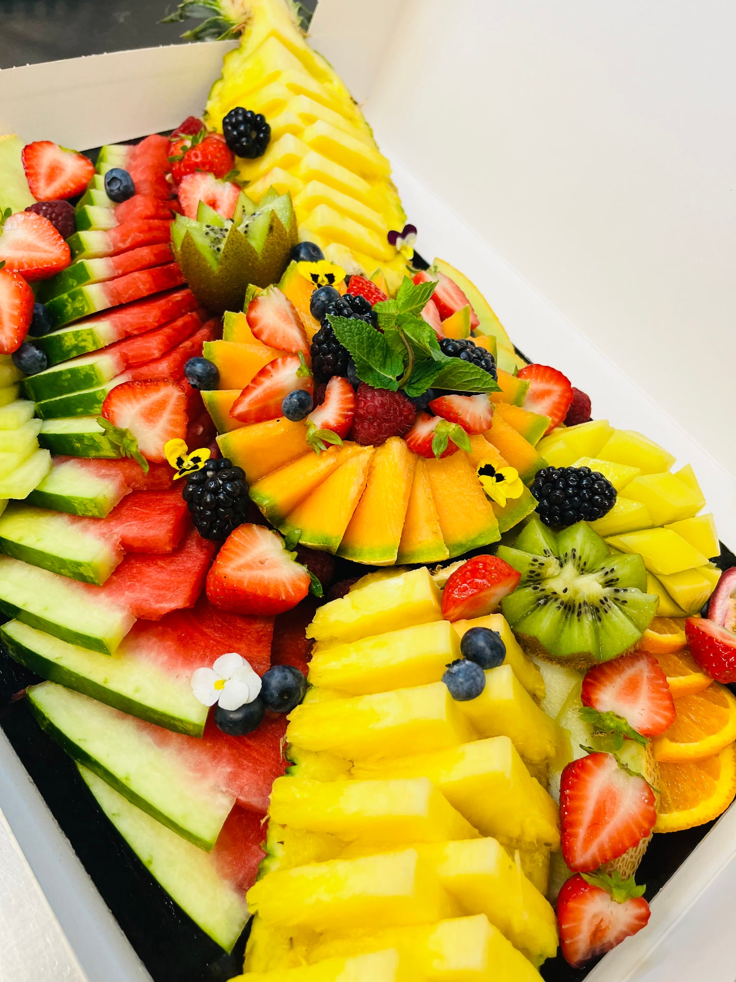 Plateau de fruits découpés